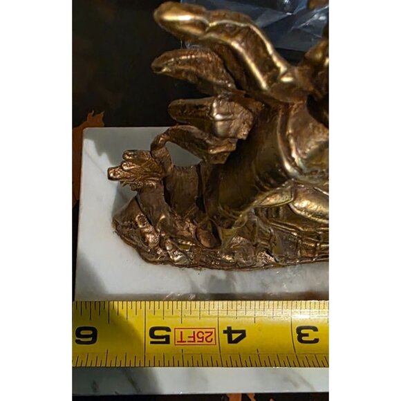 Pair of Antique Ormolu and Marble Colonial Style Candleholders - Picture 8 of 11